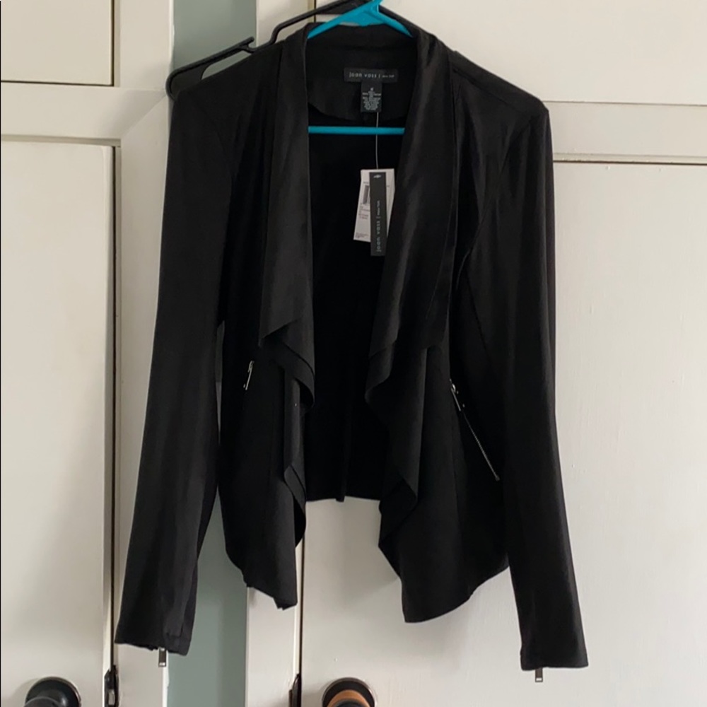 Black faux suede jacket. Brand new with tags
